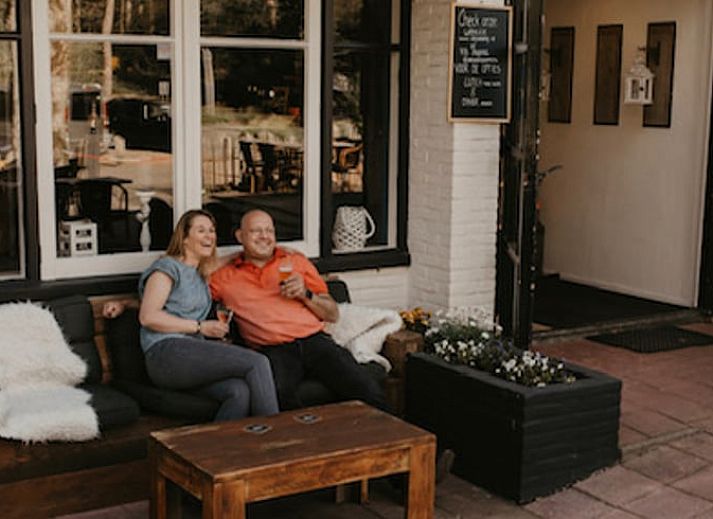 Comfortable bedroom in Holiday home in Appelscha, Friesland with a modern interior.