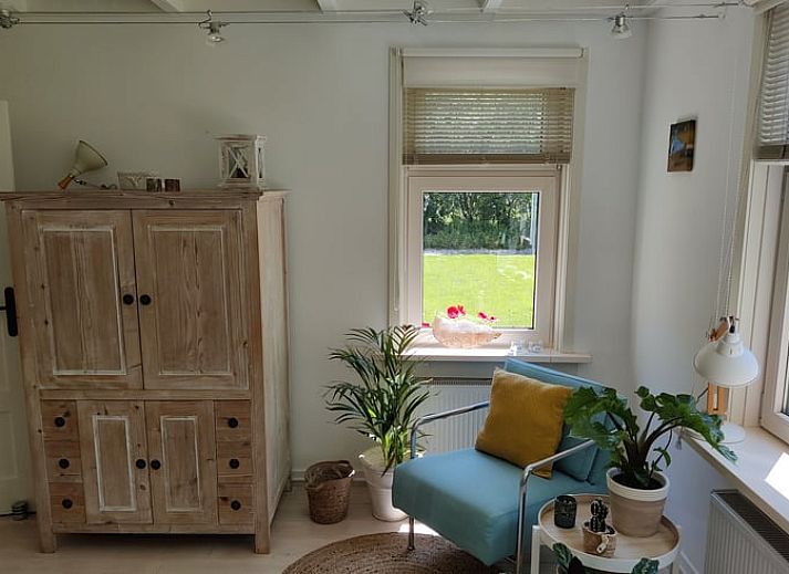 Rustieke omgeving bij Vakantiehuisje in Ruigahuizen met bomen en grasland in Friesland.