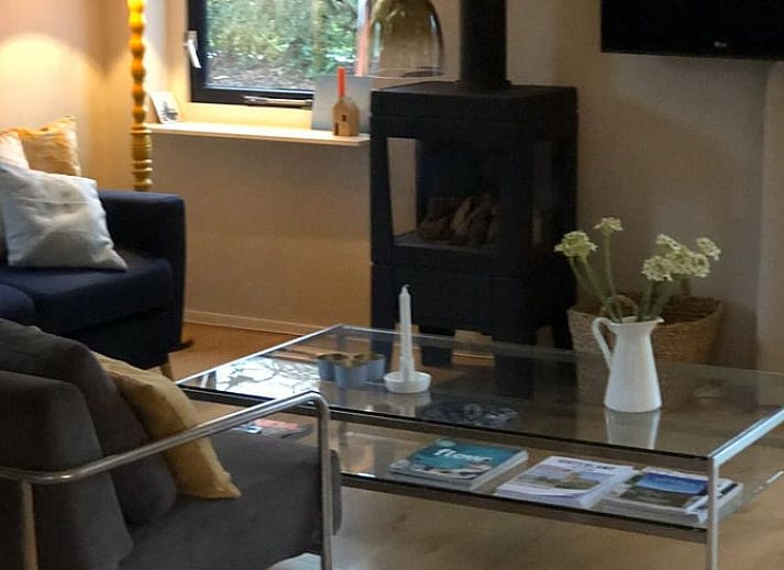 Das Ferienhaus in Sondel bietet einen charmanten Aussenbereich in den ruhigen friesischen Waeldern, Friesland.