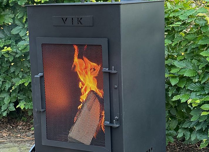 Gemuetlicher Hinterhof des Ferienhauses in Sondel mit Haengematte und Terrasse in Friesland.