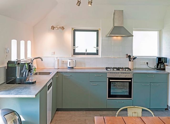 View of green fields from Cottage in Haule, located in the Frisian forests of Friesland.