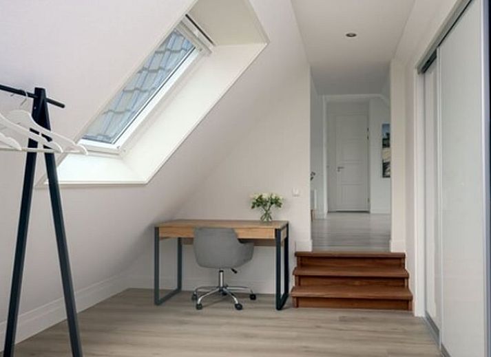 Toegangspad naar vakantiehuisje in Bakkeveen, rustig gelegen in Friese bossen.