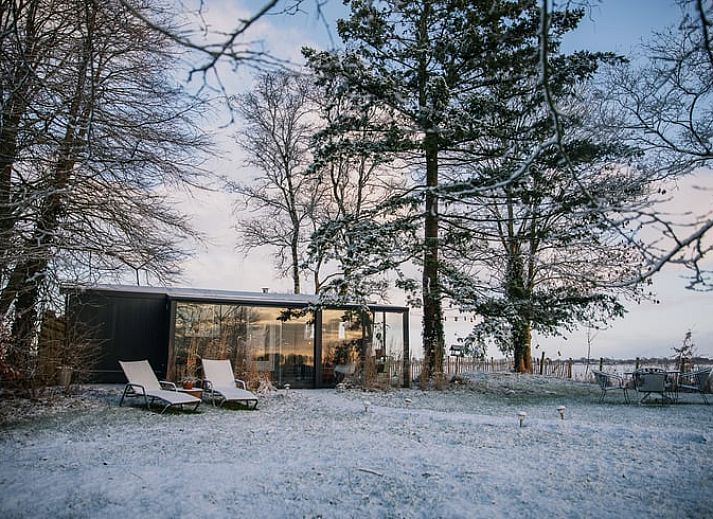 Schoene Aussicht auf die Landschaft vom Ferienhaus in Oosterwolde, in Friesland gelegen.