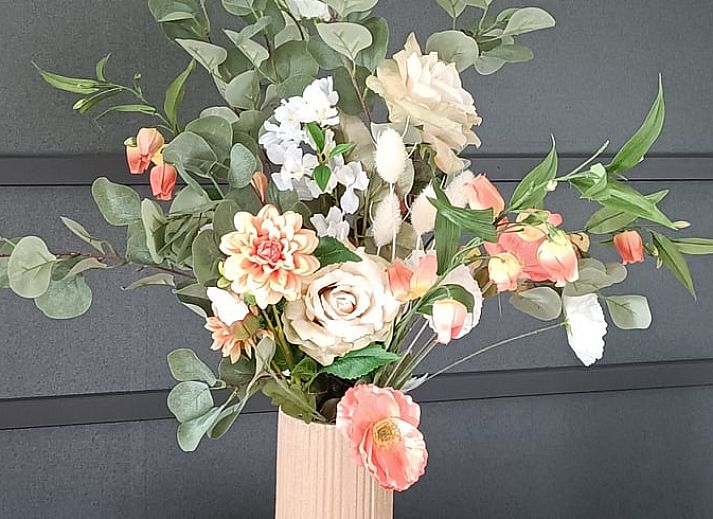 Enjoy the serene nature from the terrace of Holiday Home in Oosterwolde, located in the Frisian forests of Friesland.