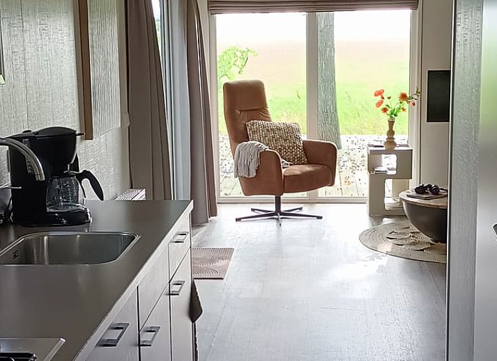 Enjoy the serene nature from the terrace of Holiday Home in Oosterwolde, located in the Frisian forests of Friesland.