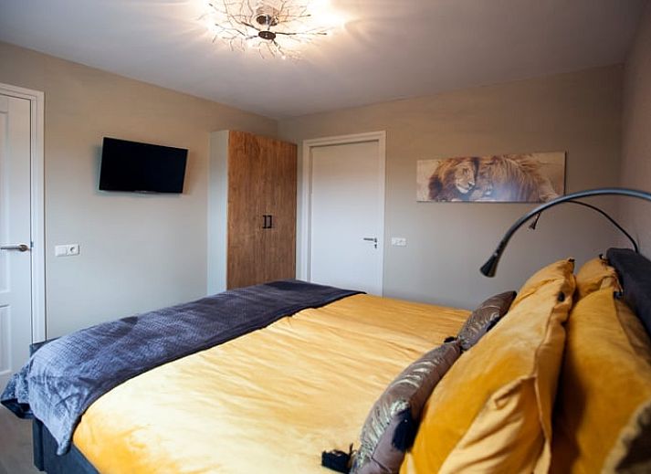 Gezellige binnenruimte van Vakantiehuis in Houtigehage, Friesland.