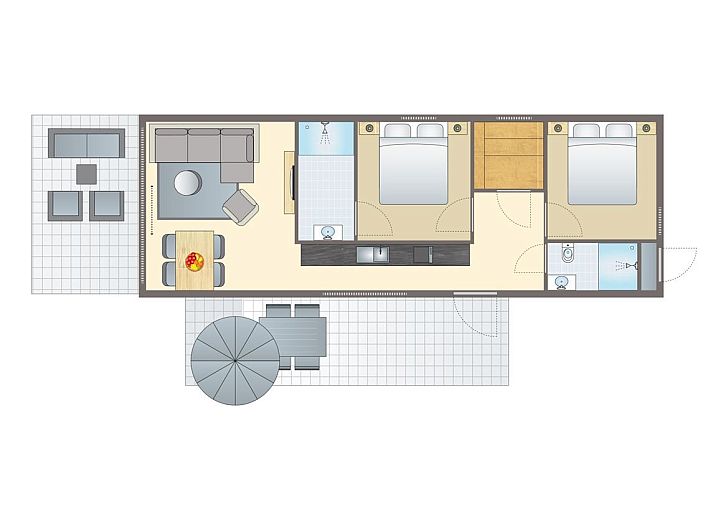 Guest house 260146 - Bungalow Het Friese platteland - 4-persoons wellness lodge | 4B4