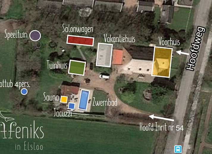 Refreshing pool at cottage in Elsloo, Friesland surrounded by greenery.