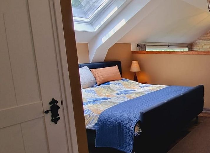 Cozy terrace at Holiday home in Bantega, Friesland, overlooking the countryside at sunset.