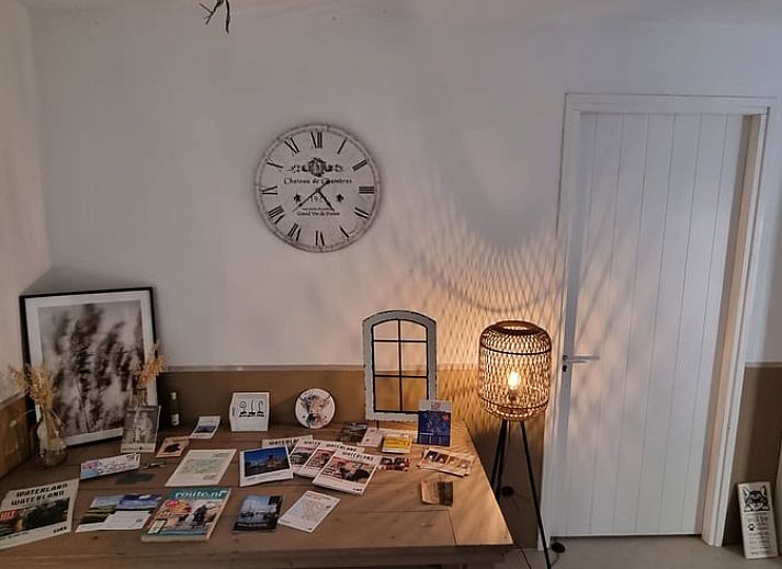 Storks in the fields around Holiday home in Bantega, Friesland, an idyllic spot in the Frisian countryside.