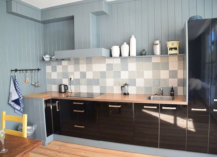 Vakantiehuisje in Munnekeburen, Friesland met ooievaar in de omliggende natuur op het Friese platteland.