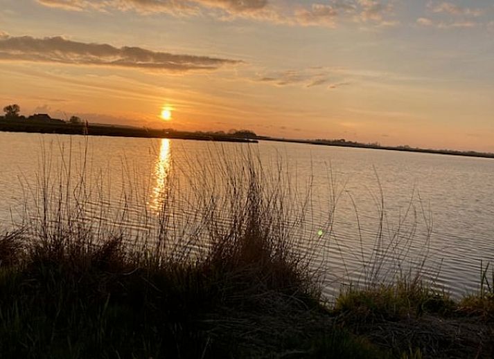 Comfortabele slaapkamer in Vakantiehuisje in Feanwalden, Friesland met houten interieur.