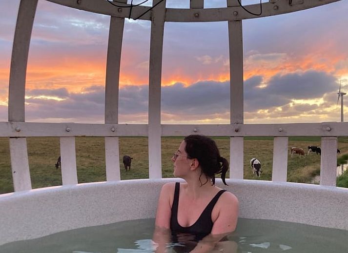 Gezellige vakantiehuisjes in Vakantiehuisje in Jislum op het Friese platteland, Friesland.