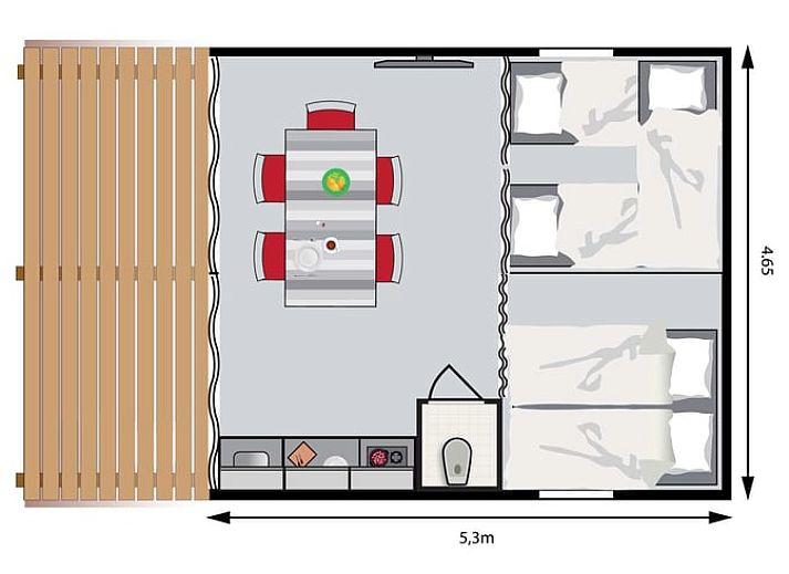 Dubbele regenboog boven Vakantiehuisje in Jislum, Friesland, omgeven door groene natuur.