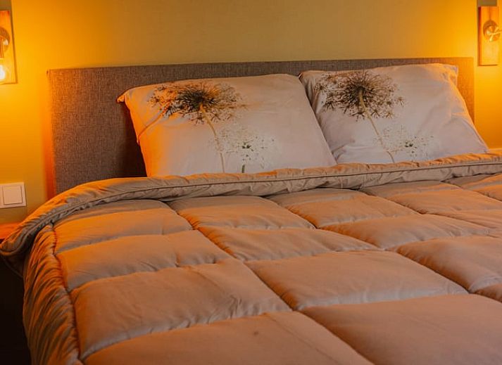 Gezellige binnenruimte van Vakantiehuisje in Tytsjerk, Friesland, met stijlvol interieur en uitzicht op het Friese platteland.