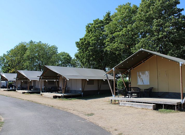 Veranda of Safari tent | 6 people in Lathum, Gelderland with comfortable chairs and table.