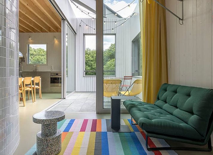 Einzigartiges Design eines Ferienhauses in Arnheim in der Natur von Gelderland, Rivierengebied.