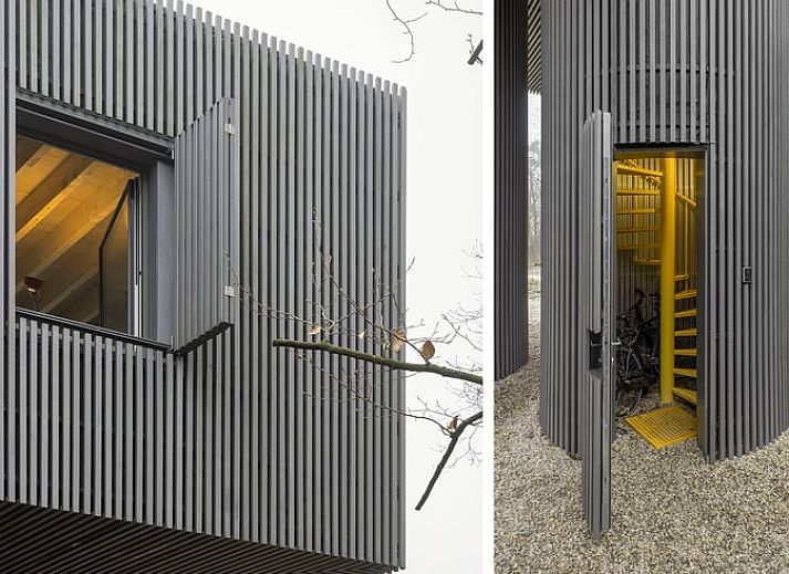 Einzigartiges Design eines Ferienhauses in Arnheim in der Natur von Gelderland, Rivierengebied.