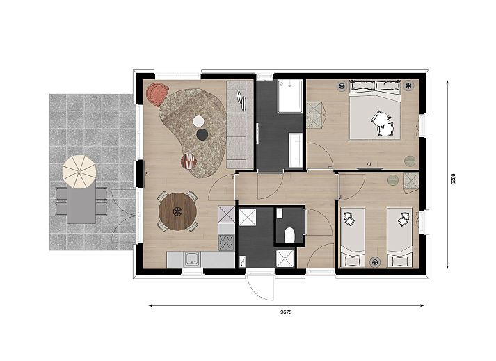 Vrijstaande woning in Eck en Wiel met zonnige tuin en terras, gelegen in het groene Rivierengebied, Gelderland.