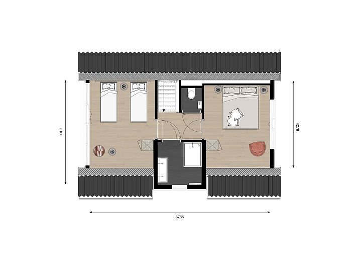 Vrijstaande woning in Eck en Wiel, Gelderland, met moderne architectuur en groene omgeving.