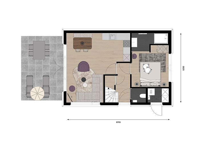 Freistehendes Haus in Eck und Wiel mit sonniger Terrasse und grnem Garten, perfektes Ferienhaus in Rivierengebied, Gelderland.