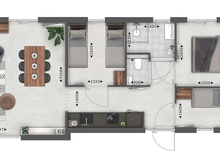 Stylish dining room in Holiday Villa Amalia 6 with sauna, located in Kotten, Achterhoek, Gelderland.