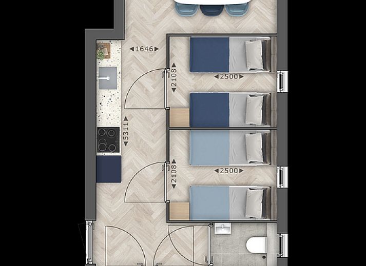 Parklodge 6 in Achterhoek: terras met zitplaatsen en uitzicht op de natuur.