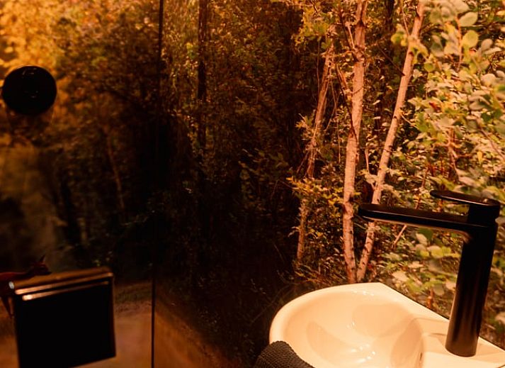 Stilvolle Kueche des Ferienhauses in Halle, gelegen in Achterhoek, Gelderland.