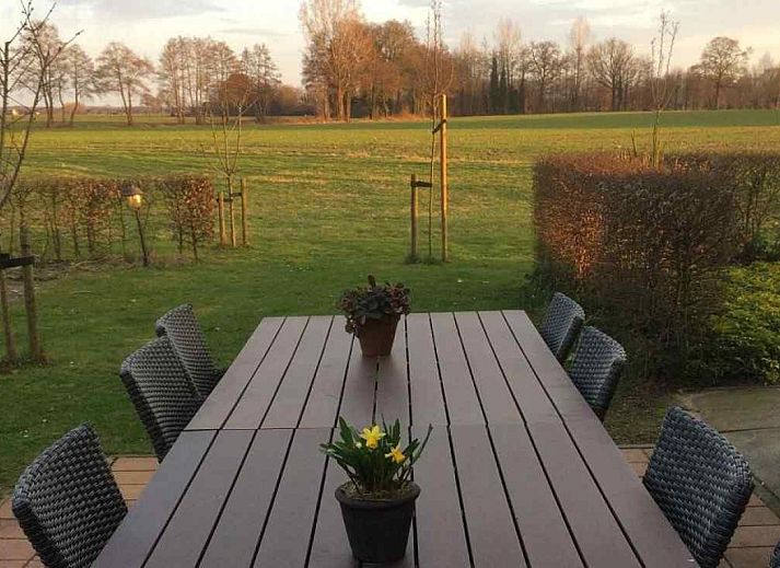 Uitzicht op een mistige ochtend bij DG470 vakantiehuis in Aalten, Gelderland