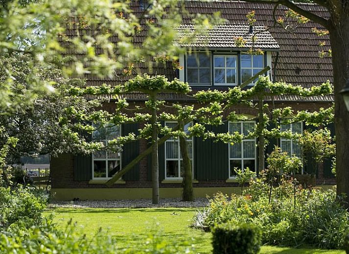 Bloemenrijke tuinpad naar Vakantiehuis in Groenlo in de pittoreske Achterhoek, Gelderland.