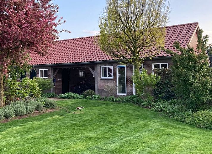 Gemuetlicher Garten mit Terrasse im Ferienhaus in Groenlo, Achterhoek, Gelderland.