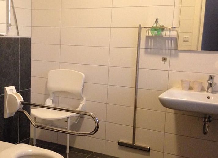 Side view of Cottage in Lochem with authentic bricks and cozy terrace in Gelderland.