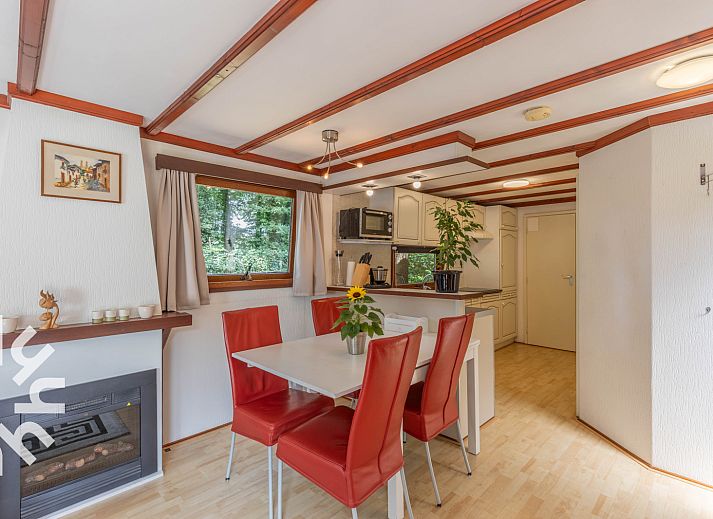 Binnenruimte met tv in DG1545 vakantiehuis, Lochem, Achterhoek, Gelderland.