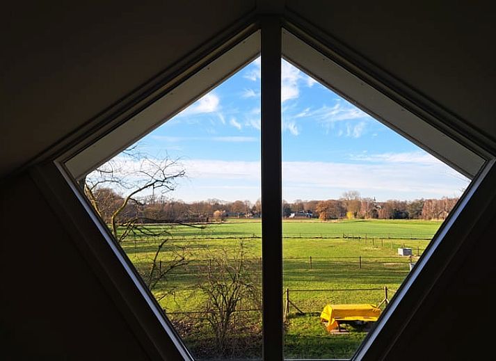 Luchtfoto van Vakantiehuisje in Lochem, gelegen in het landelijke landschap van de Achterhoek, Gelderland.