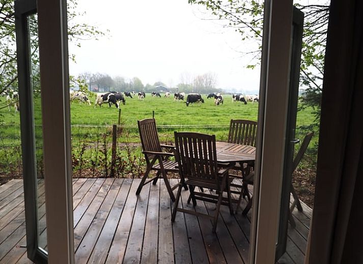 Vakantiehuisje in Harfsen met een rustieke veranda in de Achterhoek, Gelderland