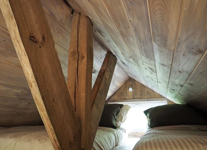 Houten terras bij Vakantiehuisje in Harfsen met uitzicht op de natuur