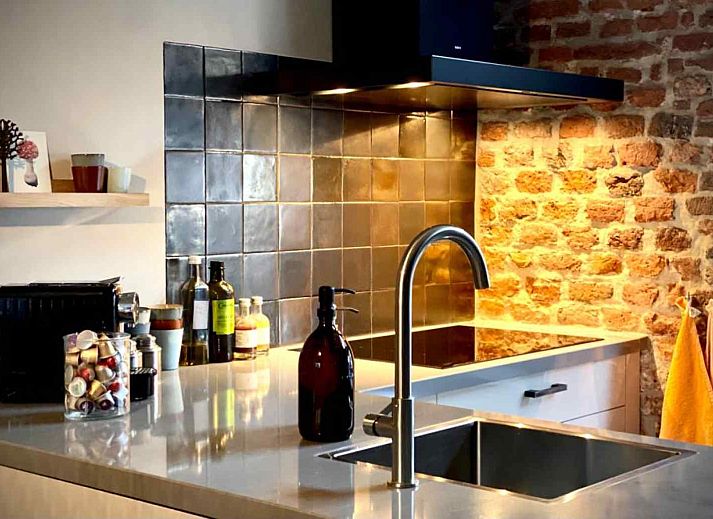 Wood supply next to the stove in vacation home DG1292 in Doesburg, Achterhoek, for cozy evenings.