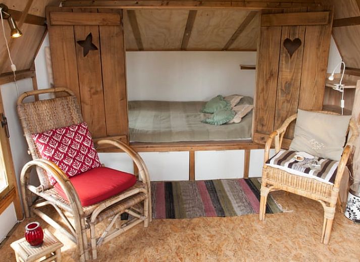 Baumhaus in gruener Umgebung in Huisje in Haarlo, Ferienunterkunft in Achterhoek, Gelderland.