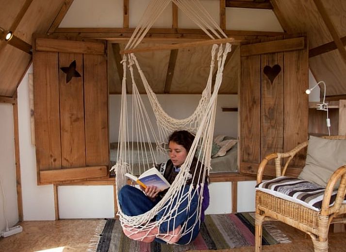 Baumhaus in gruener Umgebung in Huisje in Haarlo, Ferienunterkunft in Achterhoek, Gelderland.