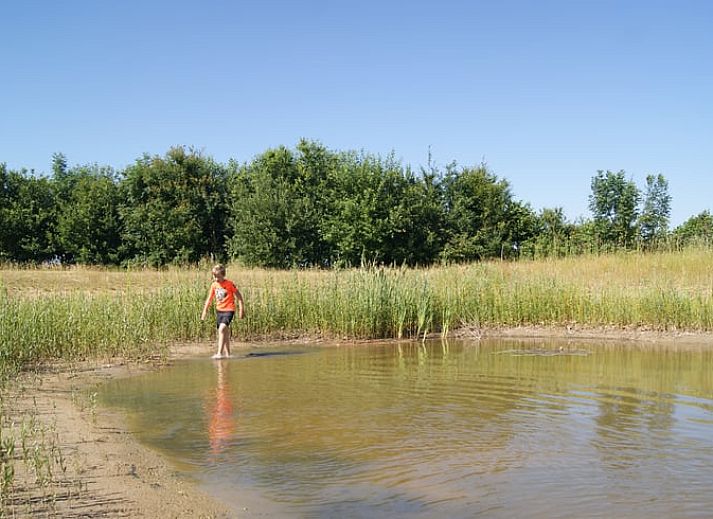 Dining area and kitchen in Cottage in Zutphen, a vacation home in Achterhoek, Gelderland.