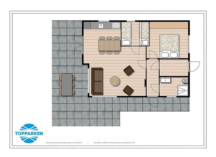 Gemuetliches Schlafzimmer in Wilgenhoeve 5 Personen, Lichtenvoorde, mit komfortablem Doppelbett in einer Ferienwohnung, Achterhoek, Gelderland.