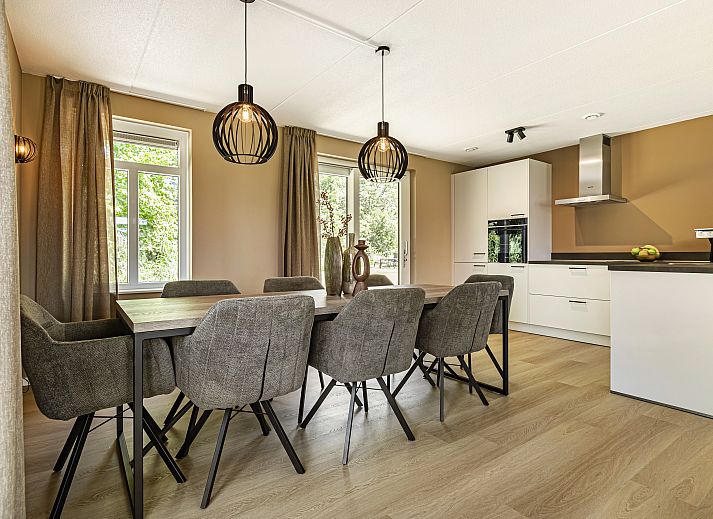 Cozy living room in Stroombroek vacation home, Braamt, with comfortable sofas and modern furnishings.