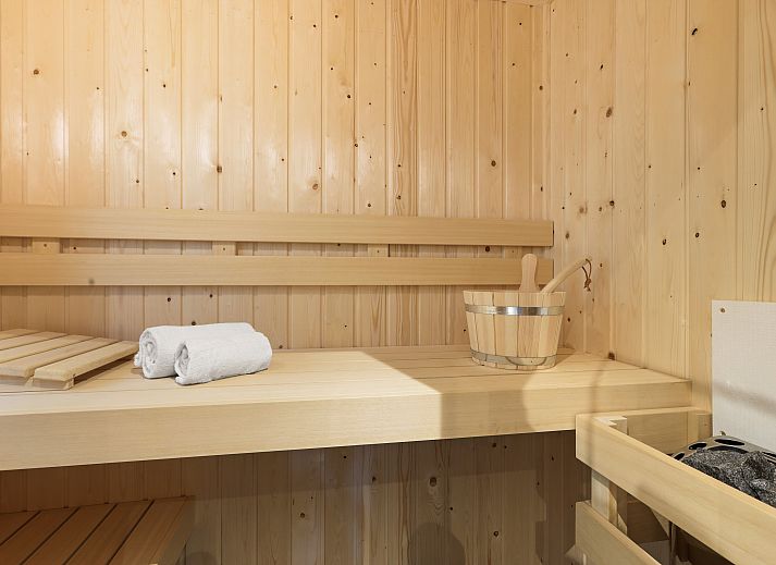 Geniet van de luxe sauna in de Stroombroek 4-persoons wellnessbungalow in Braamt, Achterhoek, Gelderland.