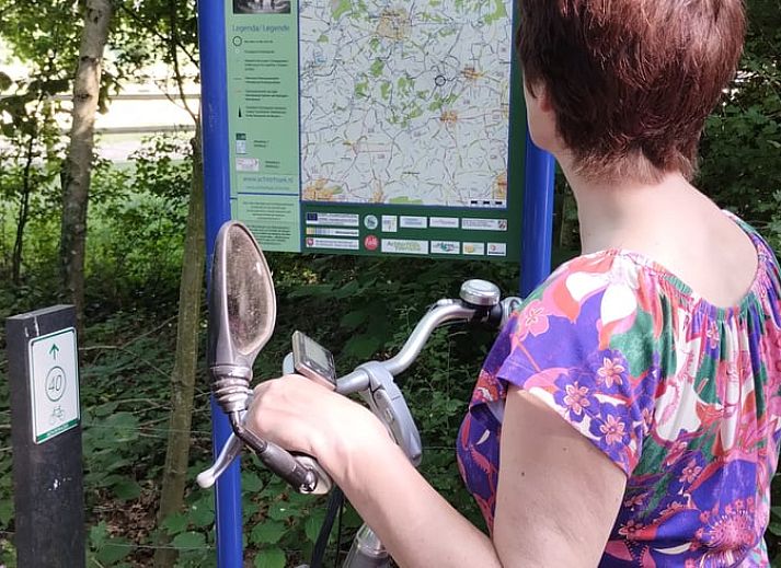 Attractive bedroom in Holiday home in Winterswijk Kotten, with beautiful floral wallpaper in Gelderland.