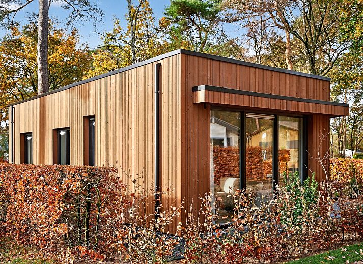 Freistehendes Haus in Olburgen, Achterhoek, Gelderland, umgeben von Herbstlandschaft und moderner Architektur.