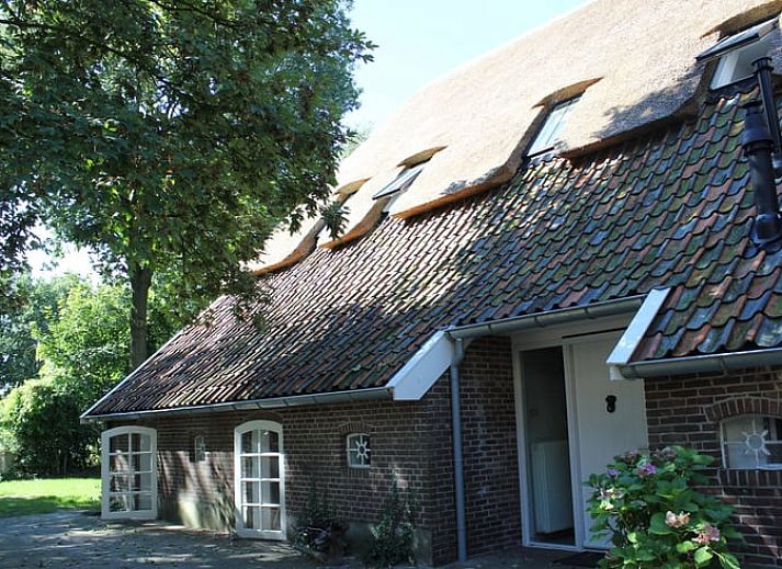 Gemuetliche Terrasse am Ferienhaus in Marienvelde, ideal zum Entspannen in der gruenen Umgebung der Achterhoek.