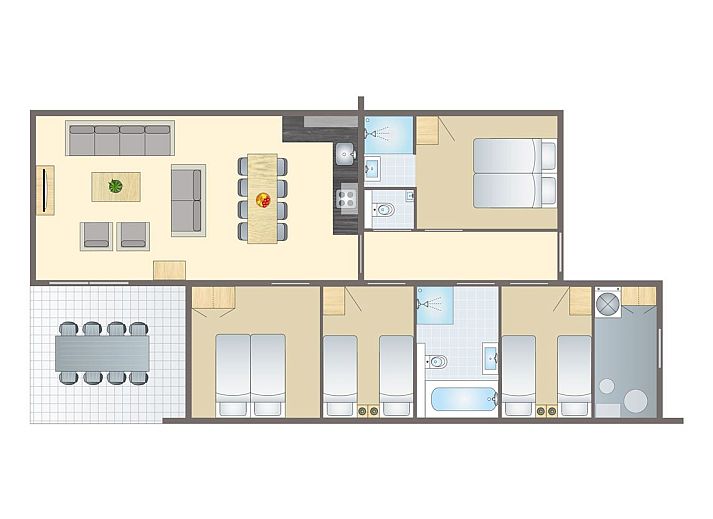 The Butterfly Farm 8-person bungalow in Kring van Dorth with modern architecture and green surroundings.