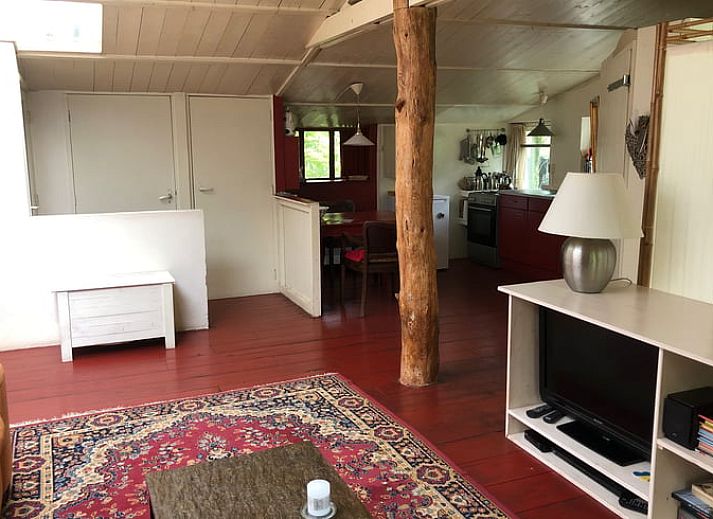 Rustieke tuin bij Vakantiehuis in Voorst Oude IJsselstreek, Achterhoek, Gelderland met picknicktafel en groene omgeving.