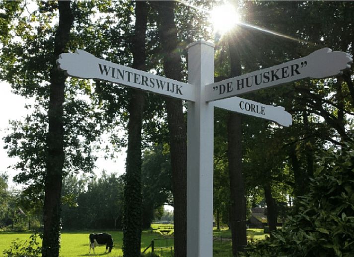 Aerial photo of Holiday home in Winterswijk Corle, located in the green nature of Achterhoek, Gelderland.