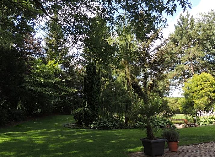 Modern living room with TV in Holiday home in Winterswijk Corle, perfect for relaxation in Achterhoek, Gelderland.